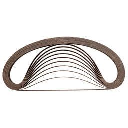 3/8" x 21" 40 Grit Abrasive Belt, Aluminum Oxide (10/Box)