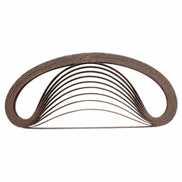 1/2" x 21" 40 Grit Abrasive Belt, Aluminum Oxide (10/Pack)