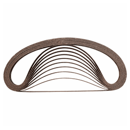 1/2" x 21" 120 Grit Abrasive Belt, Aluminum Oxide (10/Pack)