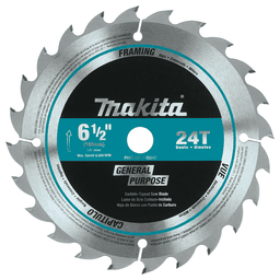 6-1/2" x 24 Teeth Rip/Cross/Plunge Cut Circular Saw Blade