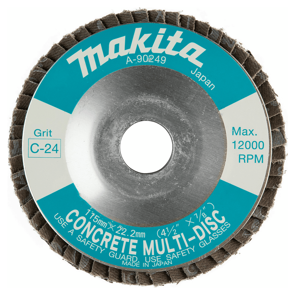4-1/2" 24 Grit Multi-Disc, Zirconium