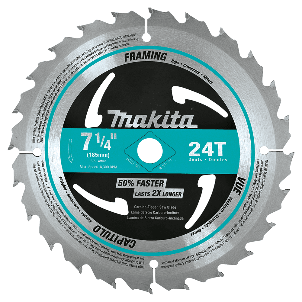 7-1/4" x 24 Teeth Cross-Cut Framing Circular Saw Blade (10/Pack)