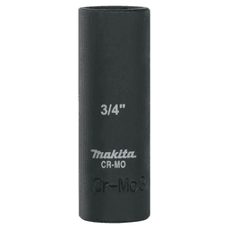 3/4" Deep Well SAE Impact Socket, 1/2" Drive