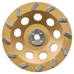 7" Low-Vibration 12 Segment Turbo Diamond Cup Wheel