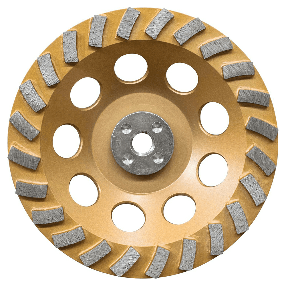 7" Low-Vibration 24 Segment Turbo Diamond Cup Wheel