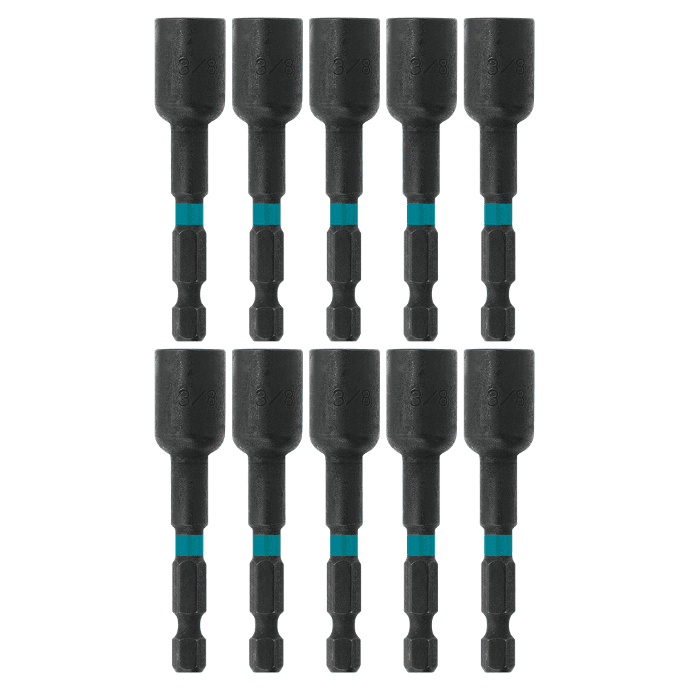 3/8" x 2-9/16" ImpactX Magnetic Nut Driver, 1/4" Shank (10/Pack)