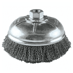 6" Crimped Wire Cup Brush, 5/8"-11" Arbor Hole