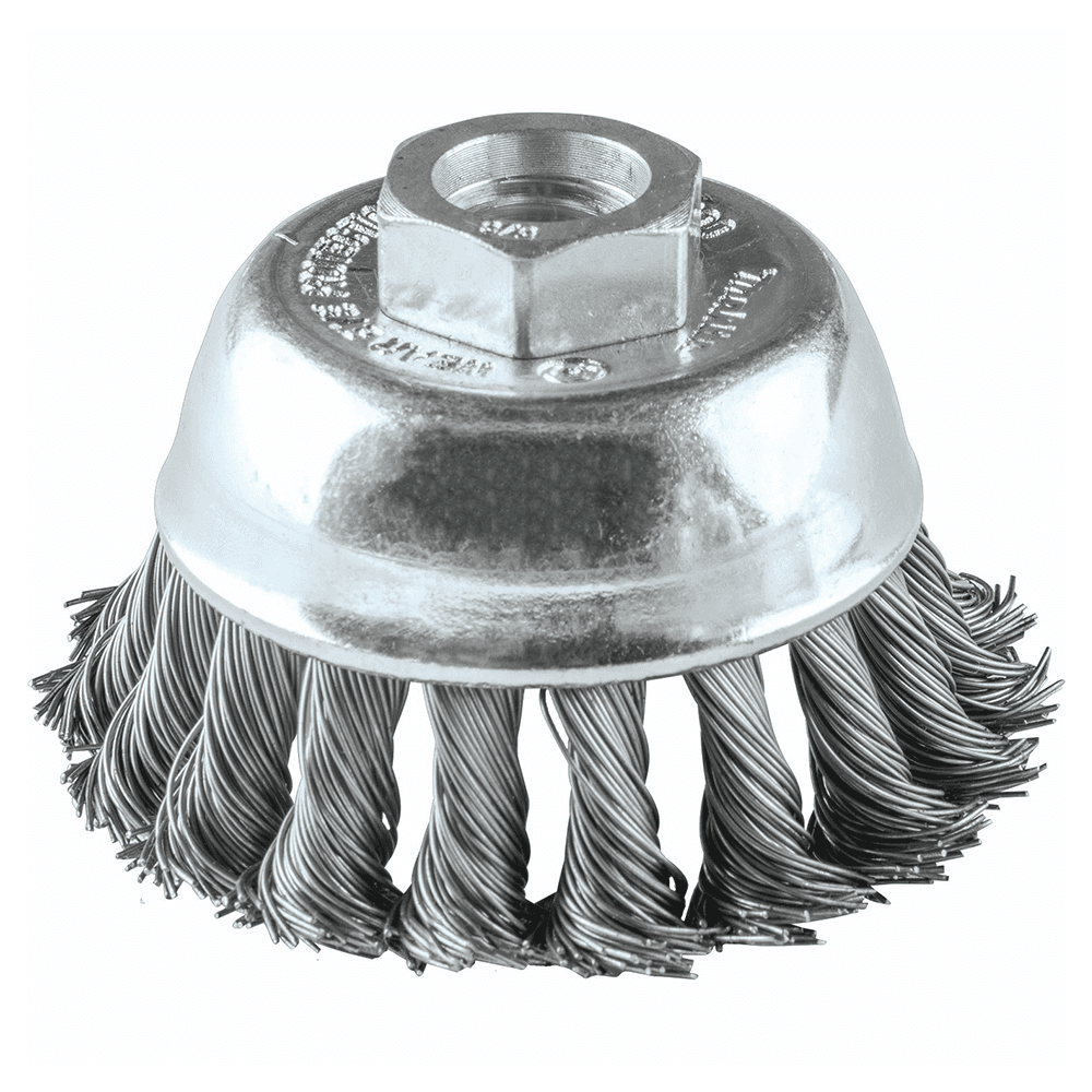 2-3/4" Knot Wire Cup Brush, 5/8"-11" Arbor Hole