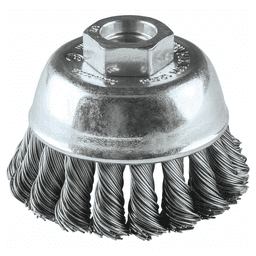 2-3/4" Knot Stainless Steel Wire Cup Brush, 5/8"-11" Arbor Hole