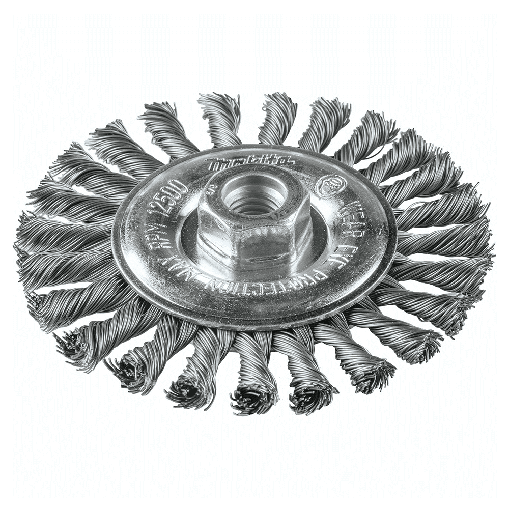 5" Knot Cable Twist Wire Wheel, 5/8"-11" Arbor Hole