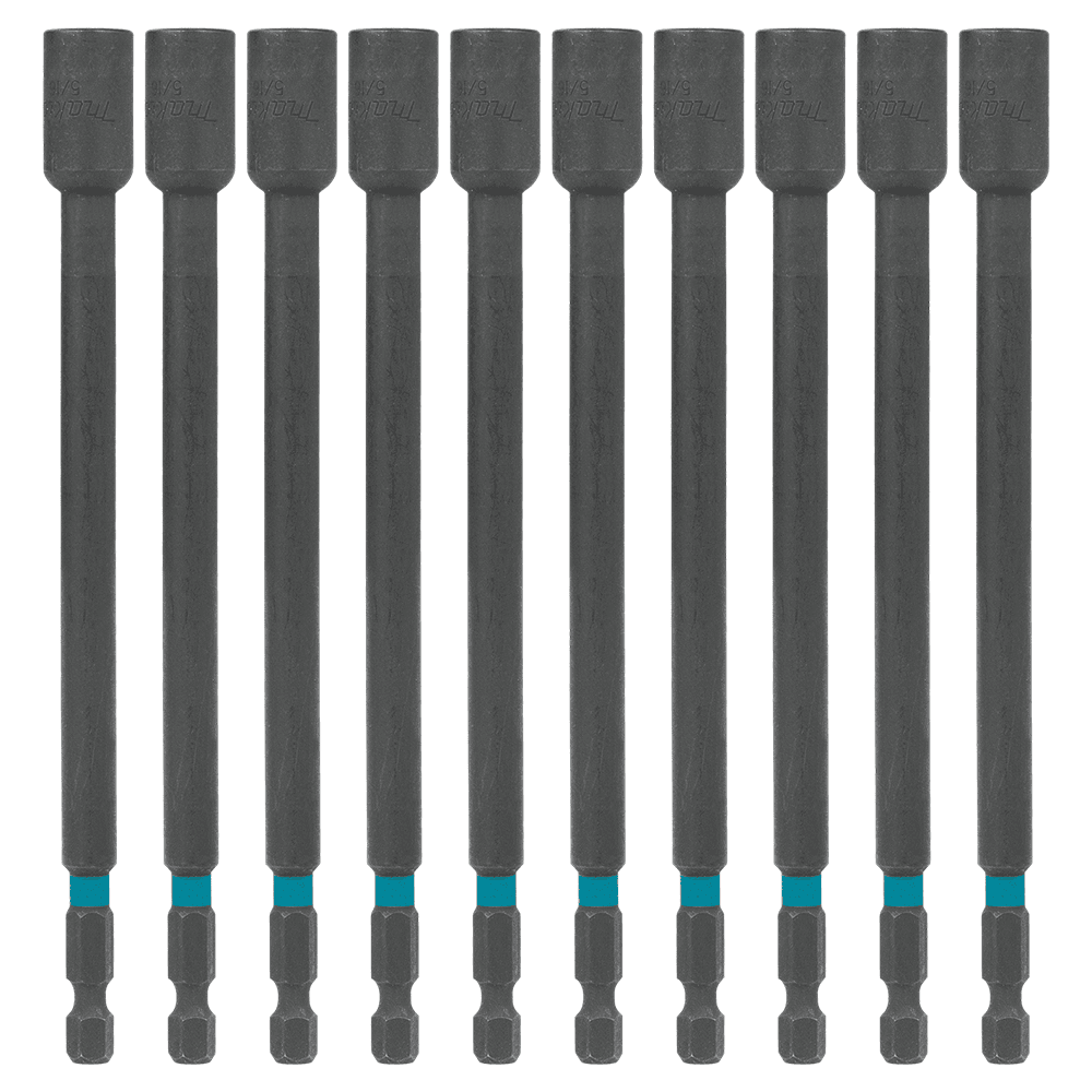 5/16" x 6" ImpactX Magnetic Nut Driver, 1/4" Shank (10/Pack)