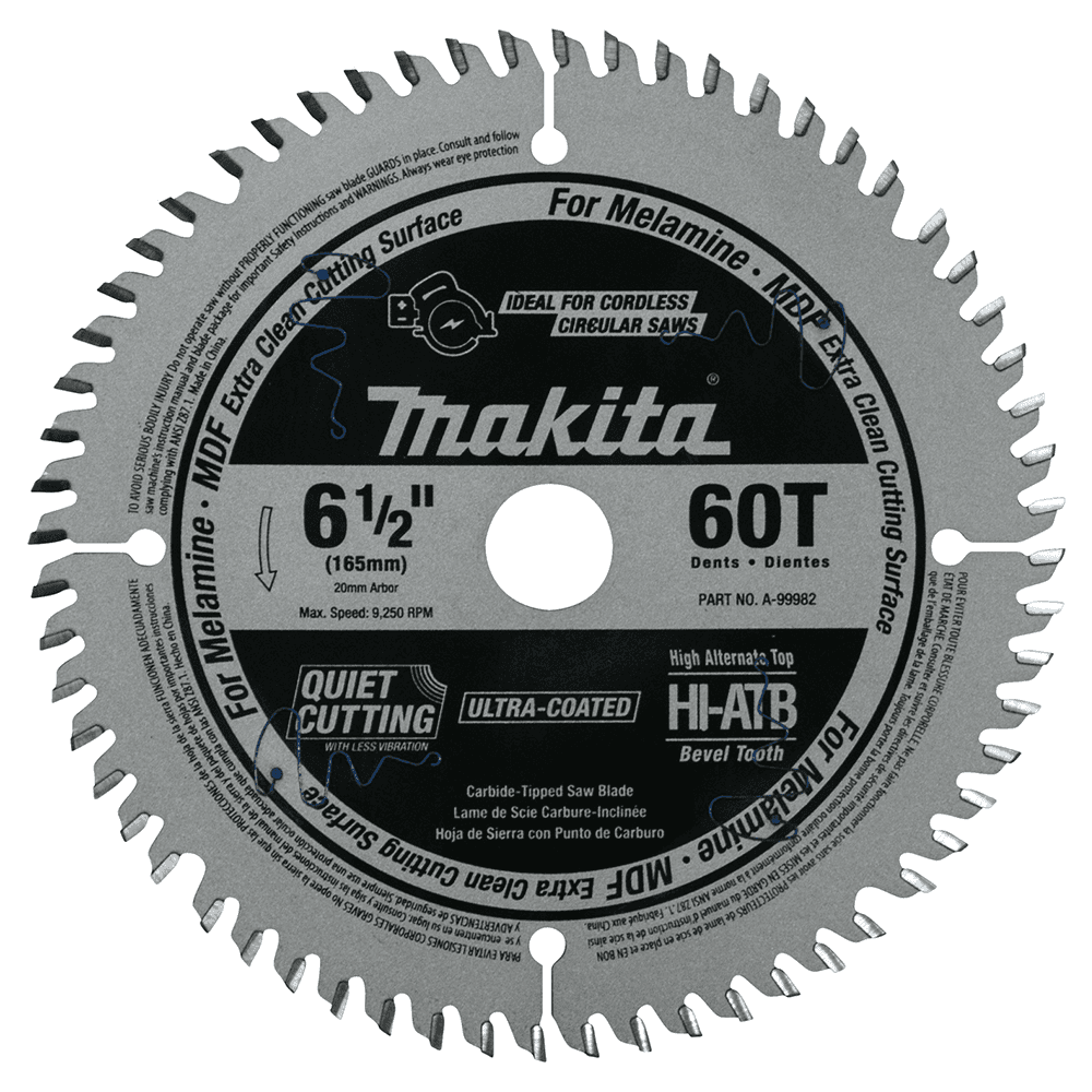 6-1/2" x 60 Teeth Cordless Plunge Saw Blade