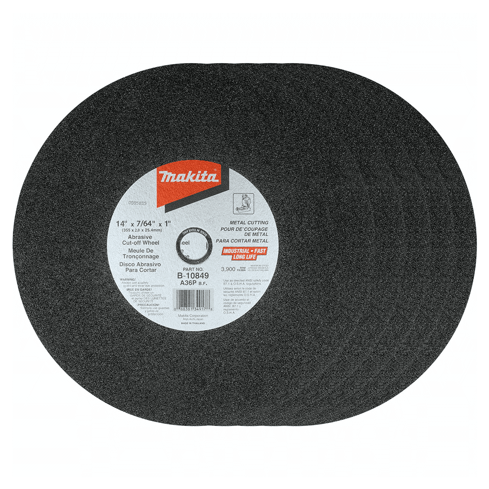 14" x 7/64" Abrasive Cut-Off Wheel, 1" Arbor (5/Pack)