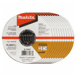 4" Inox 60 Grit Thin Cut-Off Wheel, Aluminum Oxide (10/Pack)