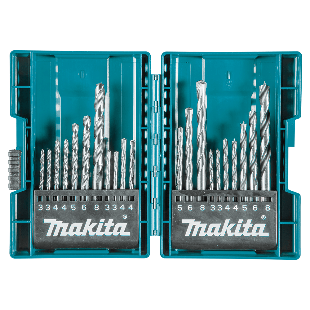 21-Piece Assorted Metric Drill Bit Set