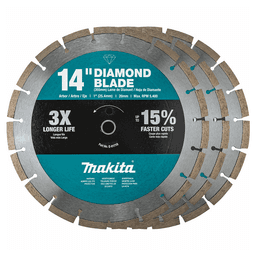 14" Segmented General Purpose Diamond Blade, Contractor (3/Pack)