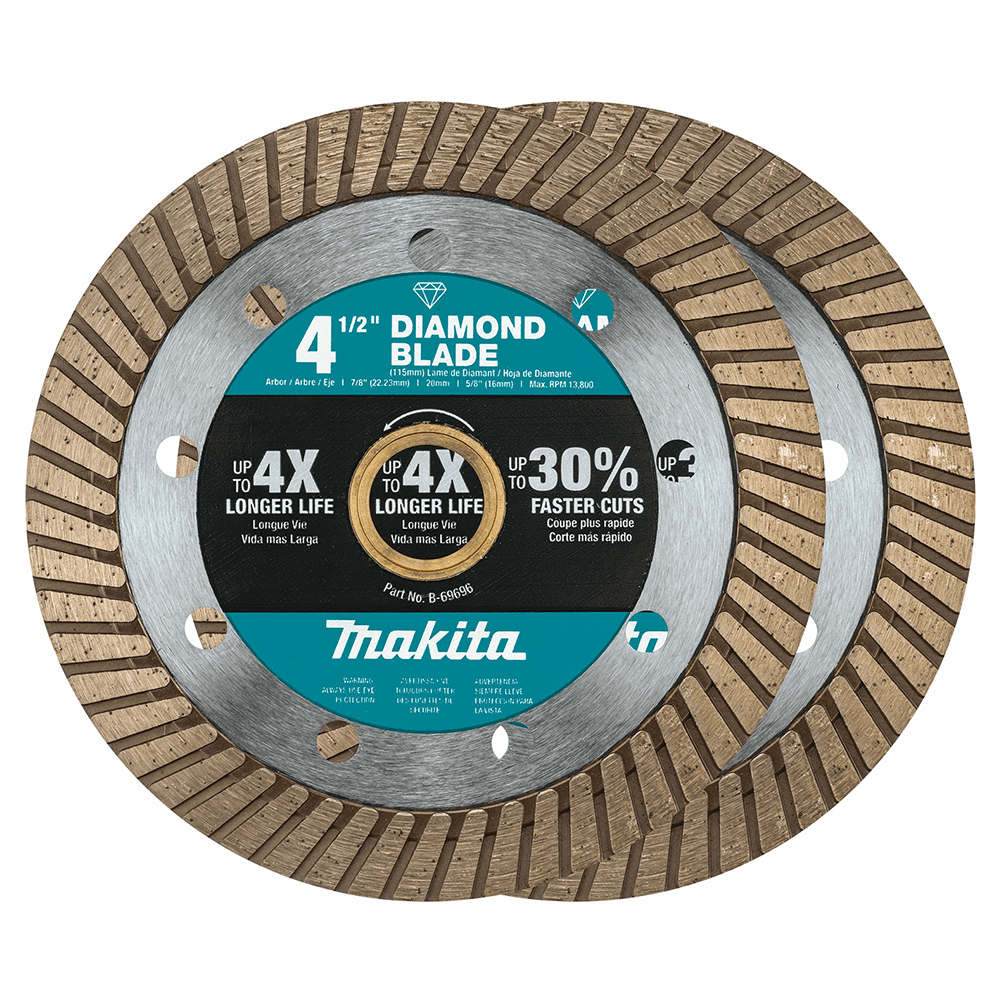 4â€‘1/2" Turbo General Purpose Diamond Blade (2/Pack)