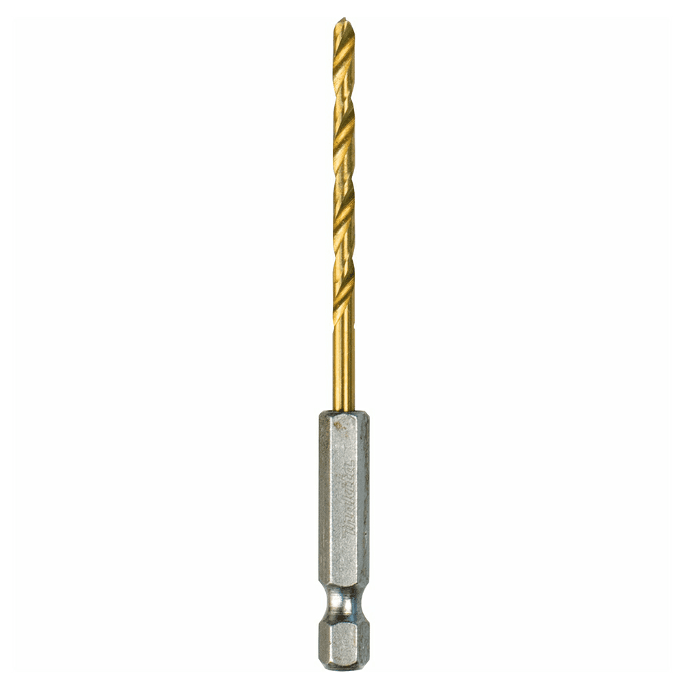 1/8" x 3-15/32" Titanium Coated Drill Bit, 1/4" Shank