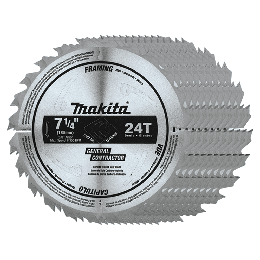 7-1/4" x 24 Teeth Cross-Cut/Rip Circular Saw Blade (10/Pack)