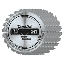 7-1/4" x 24 Teeth Cross-Cut/Rip Circular Saw Blade (10/Pack)