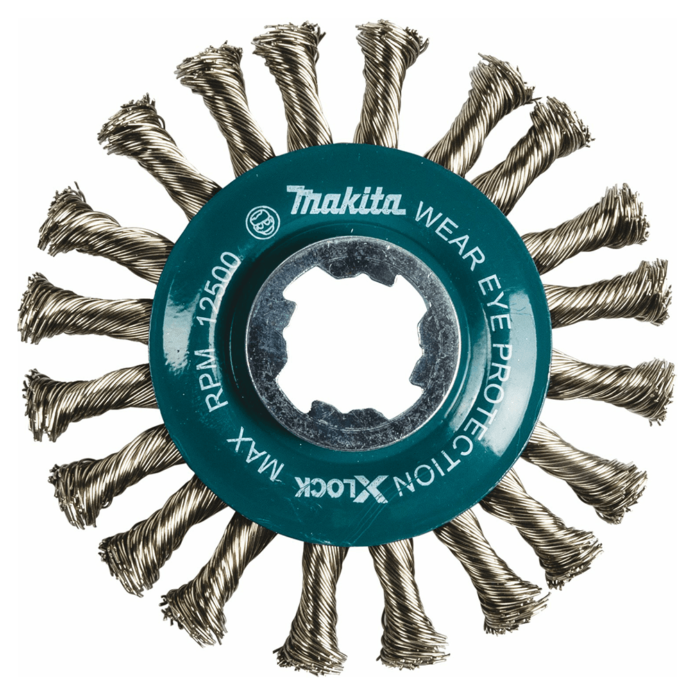 4-1/2" X-Lock Stainless Steel Full Cable Knotted Twist Wire Wheel