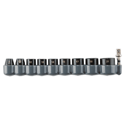 Impact XPS 3/8" 10-Piece Drive 6-Point Metric Impact Socket Set with Standard Socket Adapter