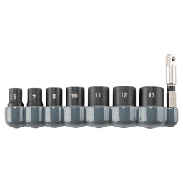 8-Piece 6-Point Metric Impact Socket Set with Standard Impact XPS Socket Adapter
