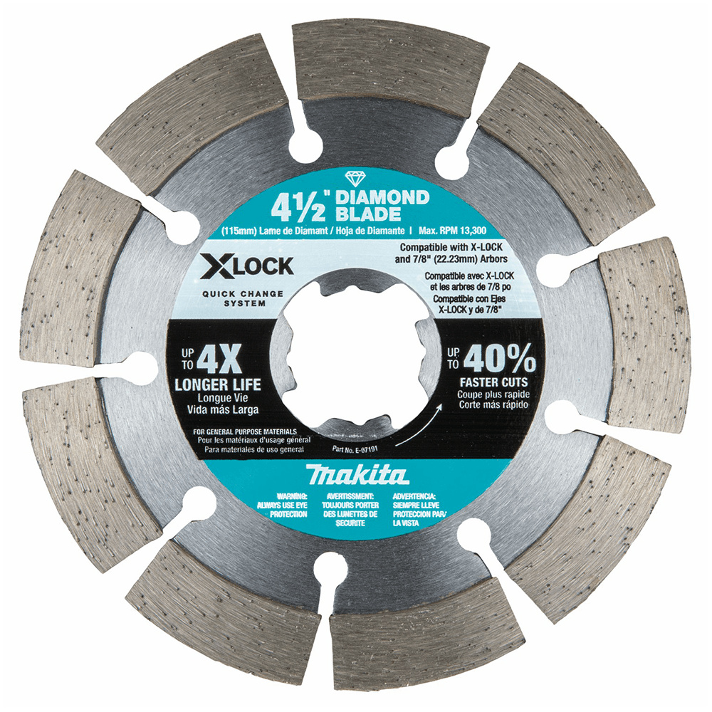 4-1/2" X-Lock Segmented Diamond Blade for Masonry Cutting
