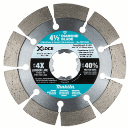 4-1/2" X-Lock Segmented Diamond Blade for Masonry Cutting