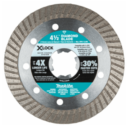 4-1/2" X-Lock Turbo Rim Diamond Blade for Masonry Cutting