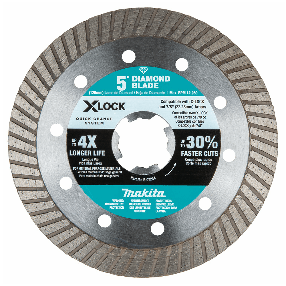 5" X-Lock Turbo Rim Diamond Blade for Masonry Cutting
