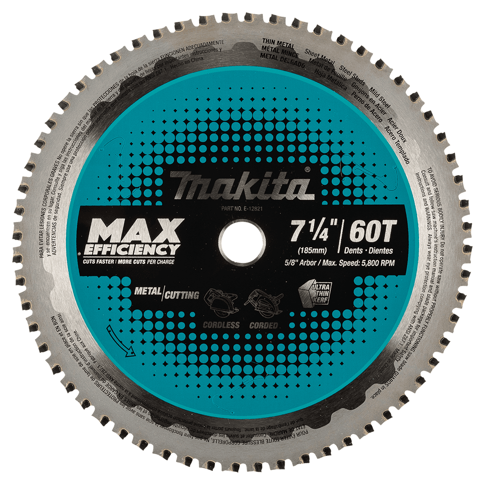 7-1/4" x 60 Teeth Carbide-Tipped Max Efficiency Saw Blade