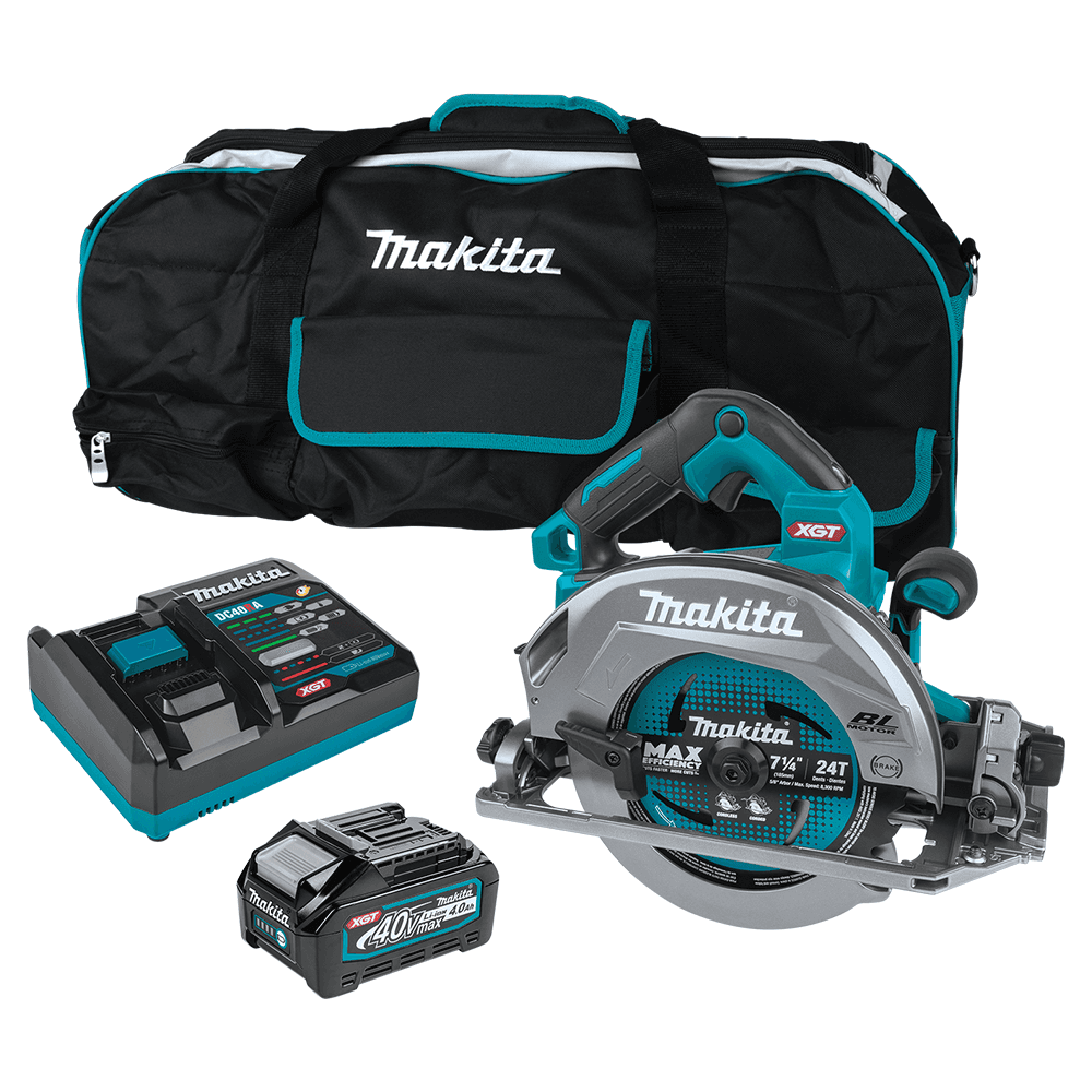 40V max XGT Brushless Cordless 7-1/4" Circular Saw Kit with Guide Rail Compatible Base/AWS Capable (4.0 Ah)