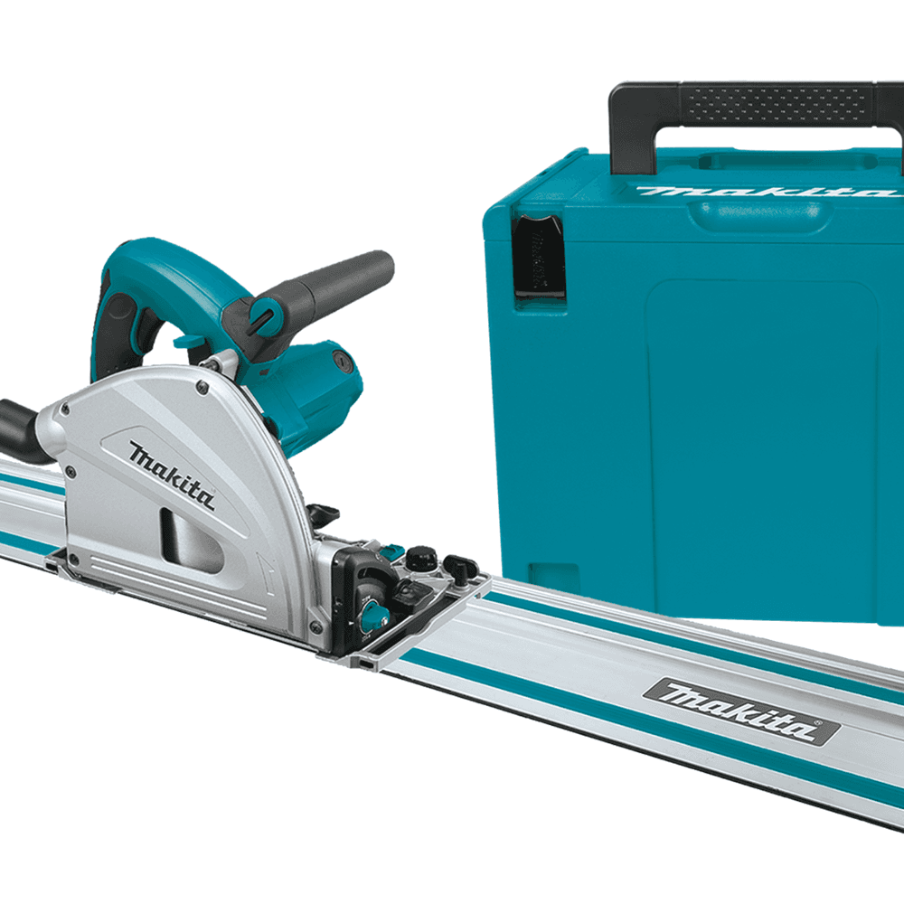 12Amp Plunge Circular Saw Kit with Stackable Tool Case and 55" Guide Rail
