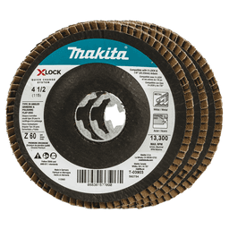 4-1/2" 60 Grit Grinding/Polishing Flap Disc (3/Pack)