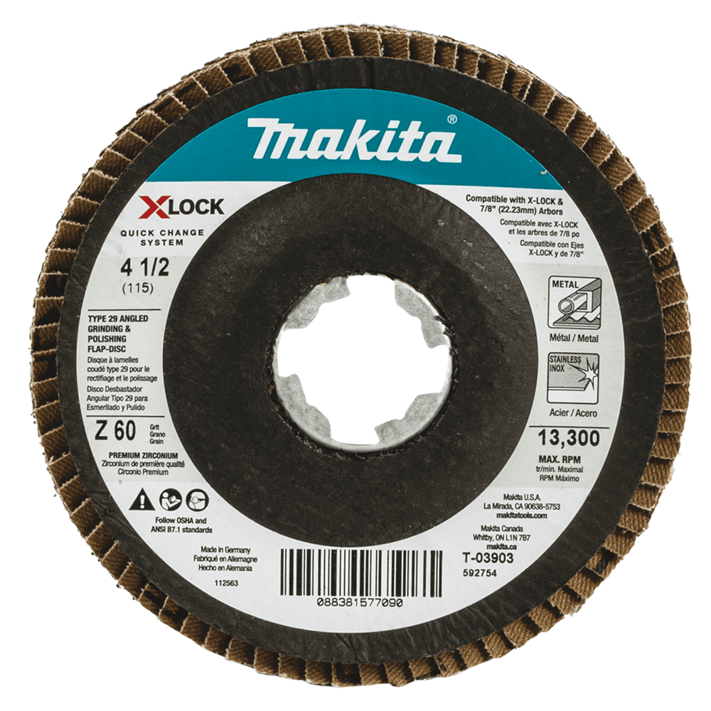 4-1/2" 60 Grit Grinding/Polishing Flap Disc