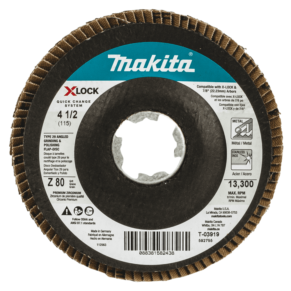 4-1/2" 80 Grit Grinding/Polishing Flap Disc