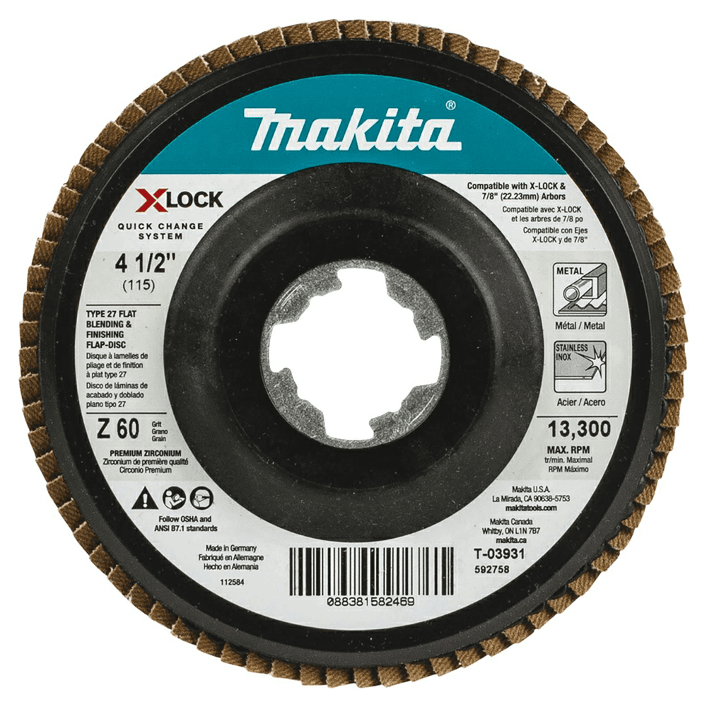 4-1/2" 60 Grit Blending/Polishing Flap Disc