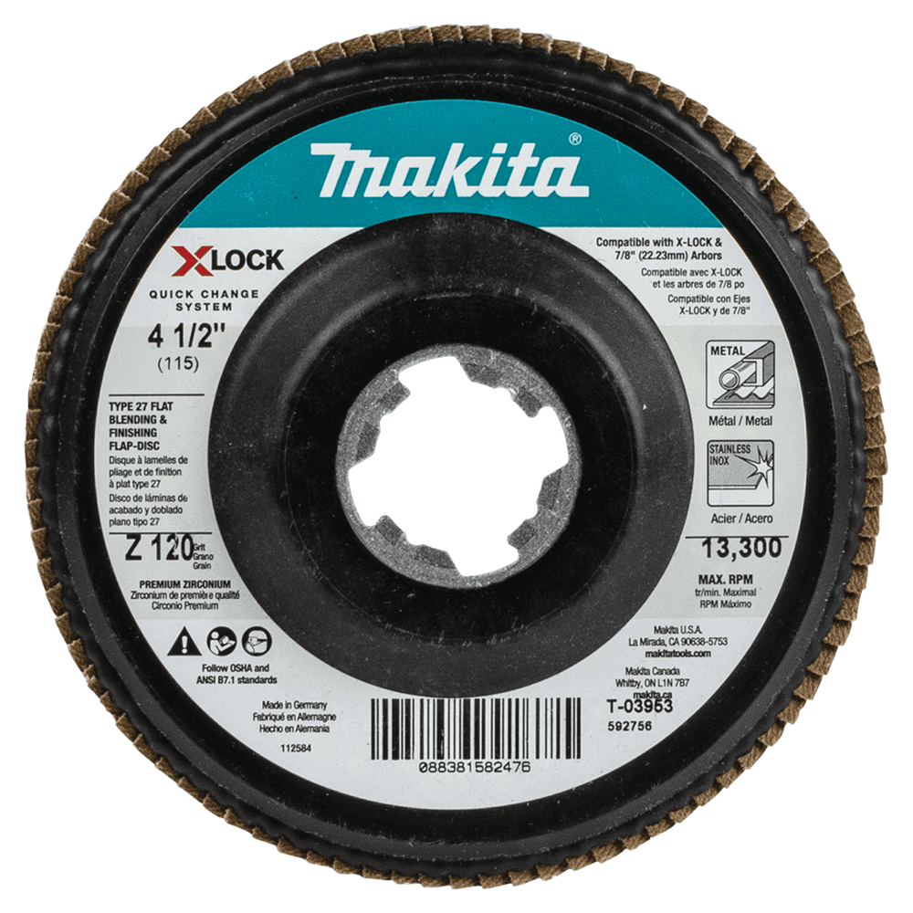 4-1/2" 120 Grit Blending/Polishing Flap Disc
