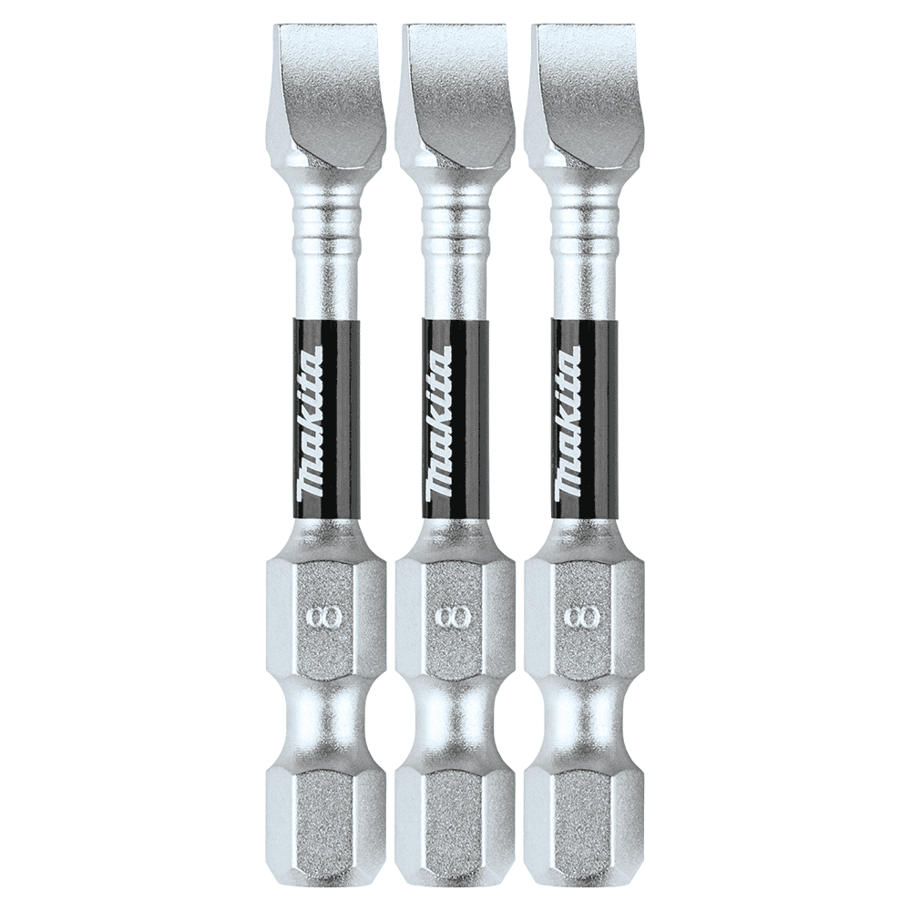 #8 x 2" Impact XPS Slotted Power Bit, 3/Pack
