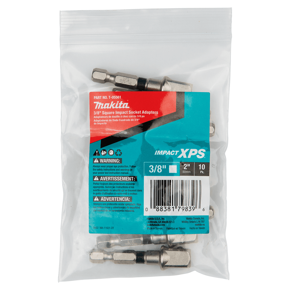 3/8" x 2" Impact XPS Phillips Drive Socket Adapter (10/Pack)