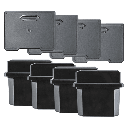 MAKTRAK Upper Bin and Divider Set, Deep Standard (4/Pack)