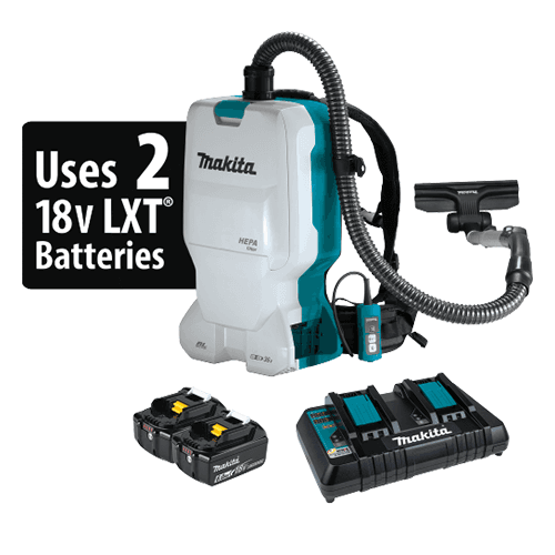 18V x 2 LXT Lithium-Ion Brushless Cordless 6 Quart HEPA Filter Backpack Dry Vacuum (6.0Ah)