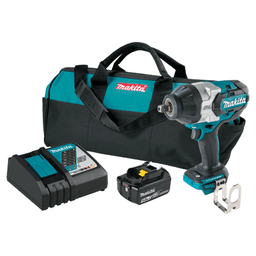 18V LXT Lithium-Ion Brushless Cordless 3-Speed 1/2" Square Drive Impact Wrench Kit with Detent Anvil (5.0Ah)