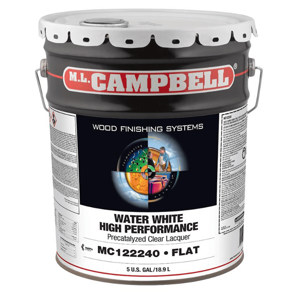 High Performance WW Pre-Catalyzed Clear Lacquer, Flat, 5 Gallon Pail