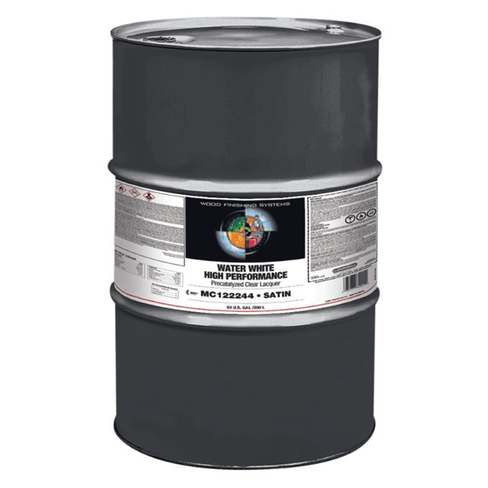High Performance WW Pre-Catalyzed Clear Lacquer, Satin, 53 Gallon Drum