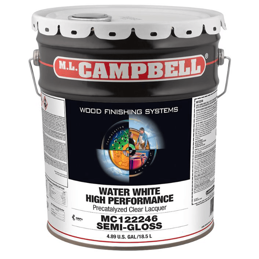 High Performance WW Pre-Catalyzed Clear Lacquer, Semi-Gloss, 5 Gallon Pail