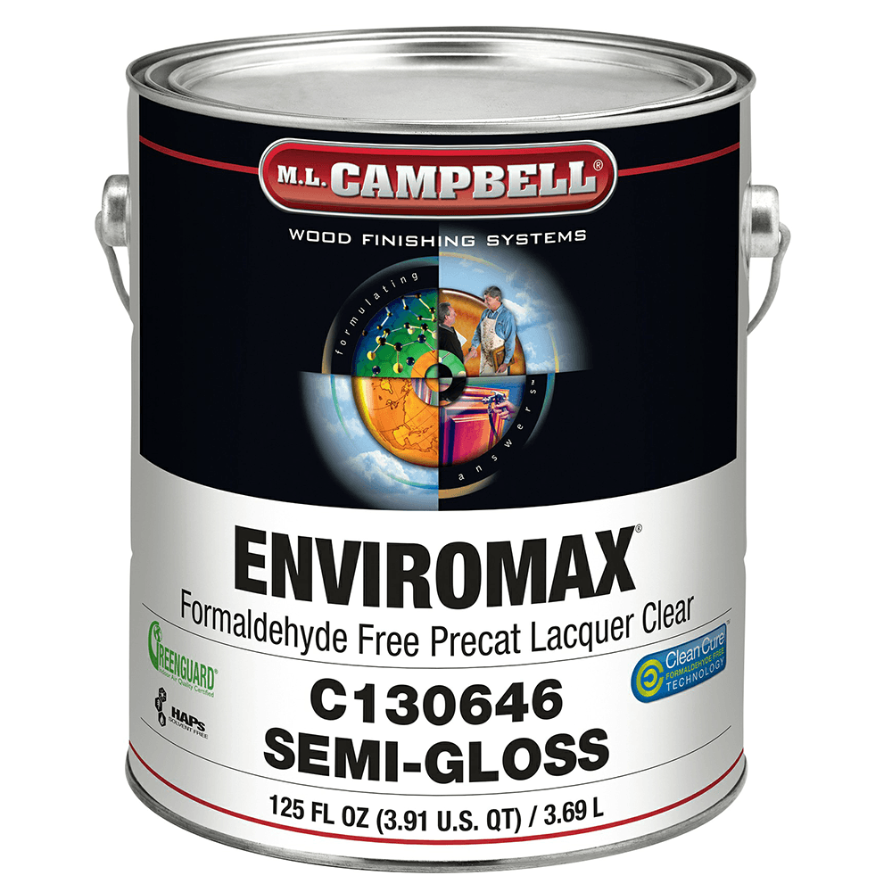 EnviroMax Formaldehyde Free Pre-Catalyst Clear Lacquer, Semi-Gloss, 1 Gallon