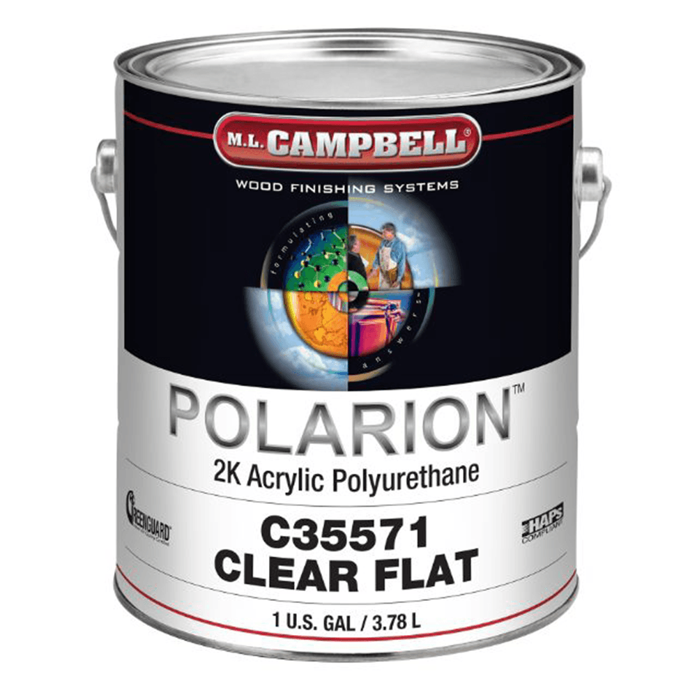 Polarion™ Interior Acrylic Polyurethane Clear Lacquer, Flat, 1 Gallon