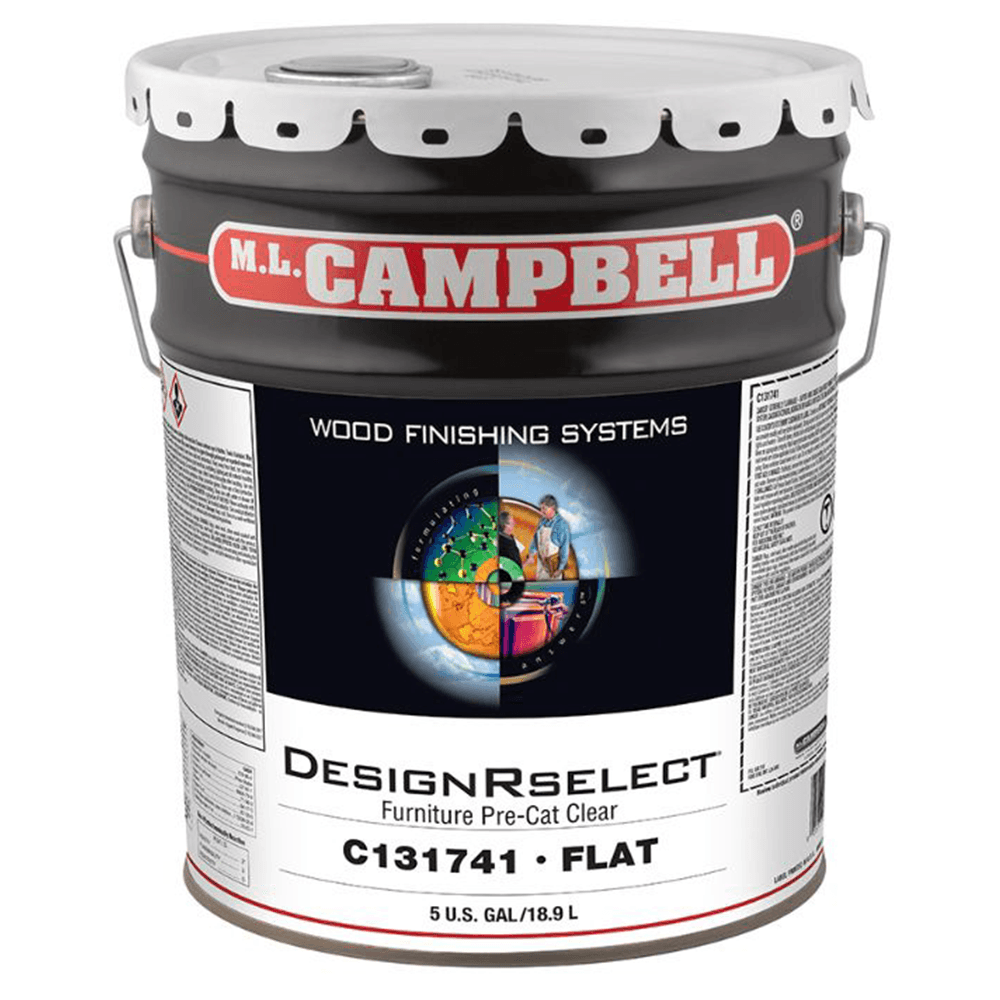 DesignRselect® Furniture Pre-Catalyzed Clear Lacquer, Flat, 5 Gallon